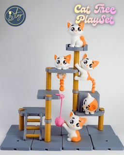 Modular Cat Tree Playset 3d model