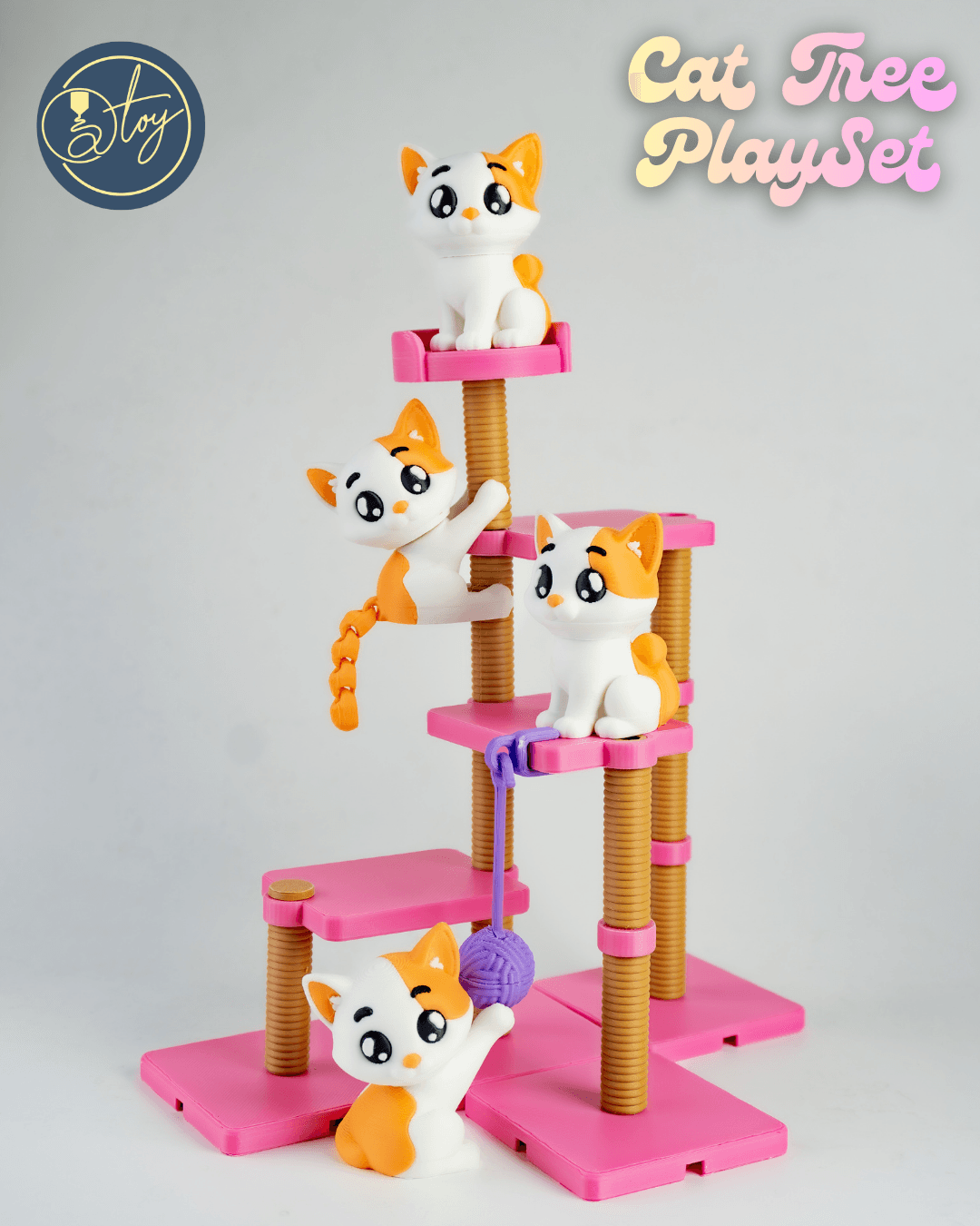 Modular Cat Tree Playset 3d model