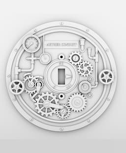 Steampunk Light Switch Plate 3d model