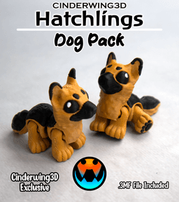 German Shepherd - Hatchling 3d model
