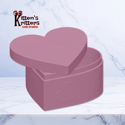 Valentines Day Heart Covered Gift Box with Lid 3d model