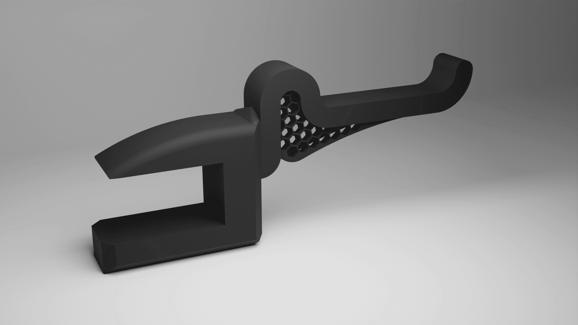 desk attached headphone support 3d model