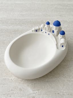 Santorini Greece Catchall Tray Desk Organizer 3d model