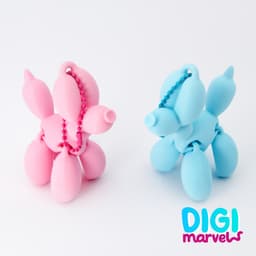Balloon Dog Flexi + Keychain (Free Commercial Use) 3d model