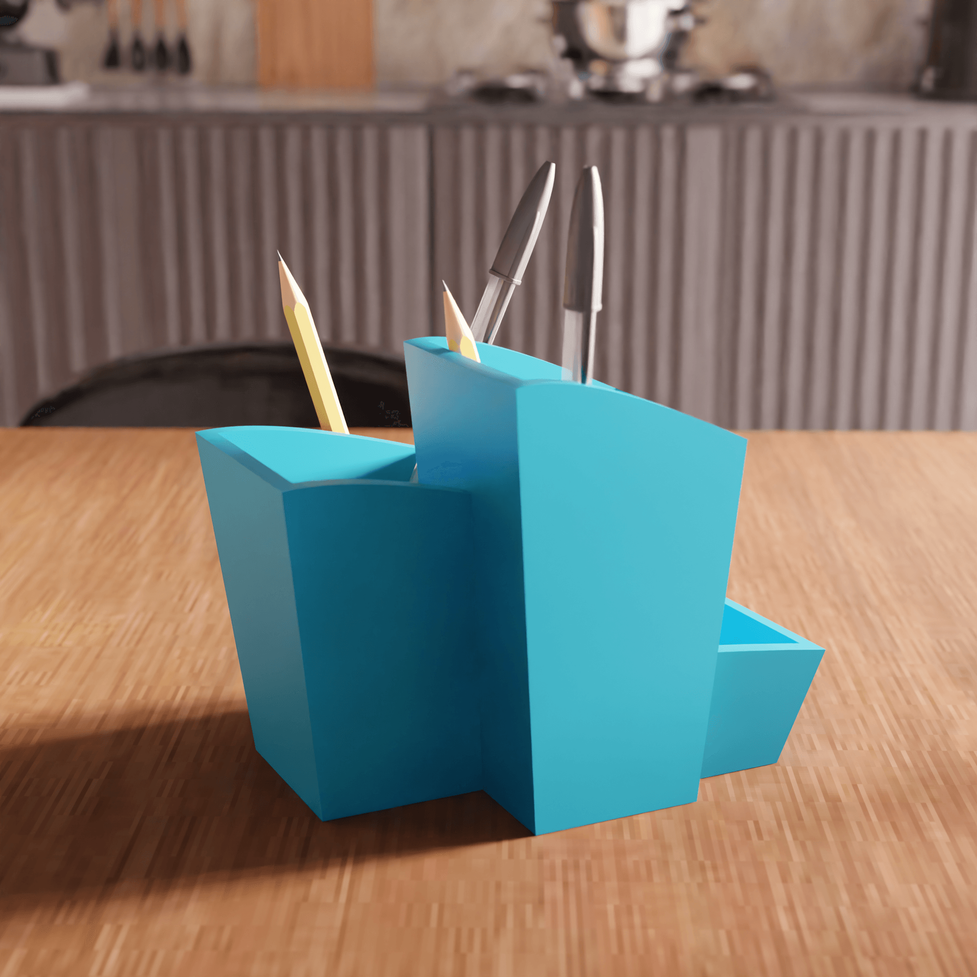 Stepped Modular Desk Organizer 3d model