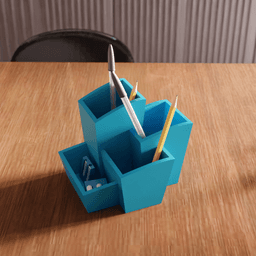 Stepped Modular Desk Organizer 3d model