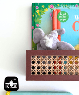 Rattan Shelf - Rectangular / No Supports 3d model