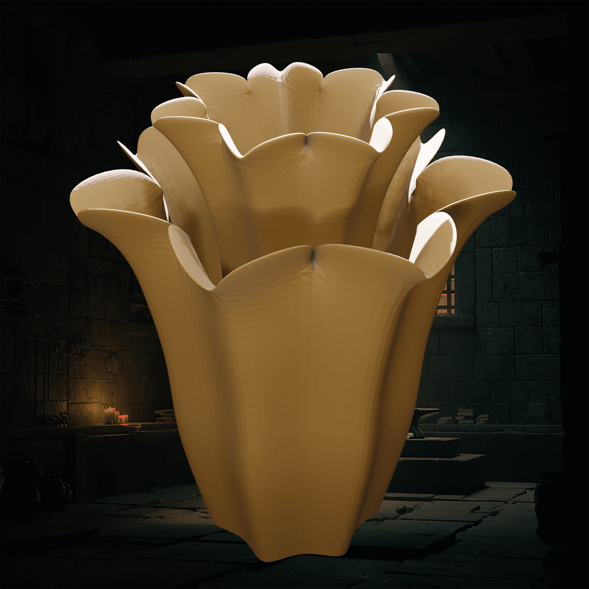 Flower-Shaped Pencil Holder 3d model