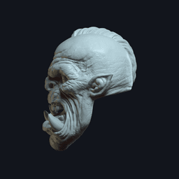 Orc V6 - Custom Action Figure Head 3d model