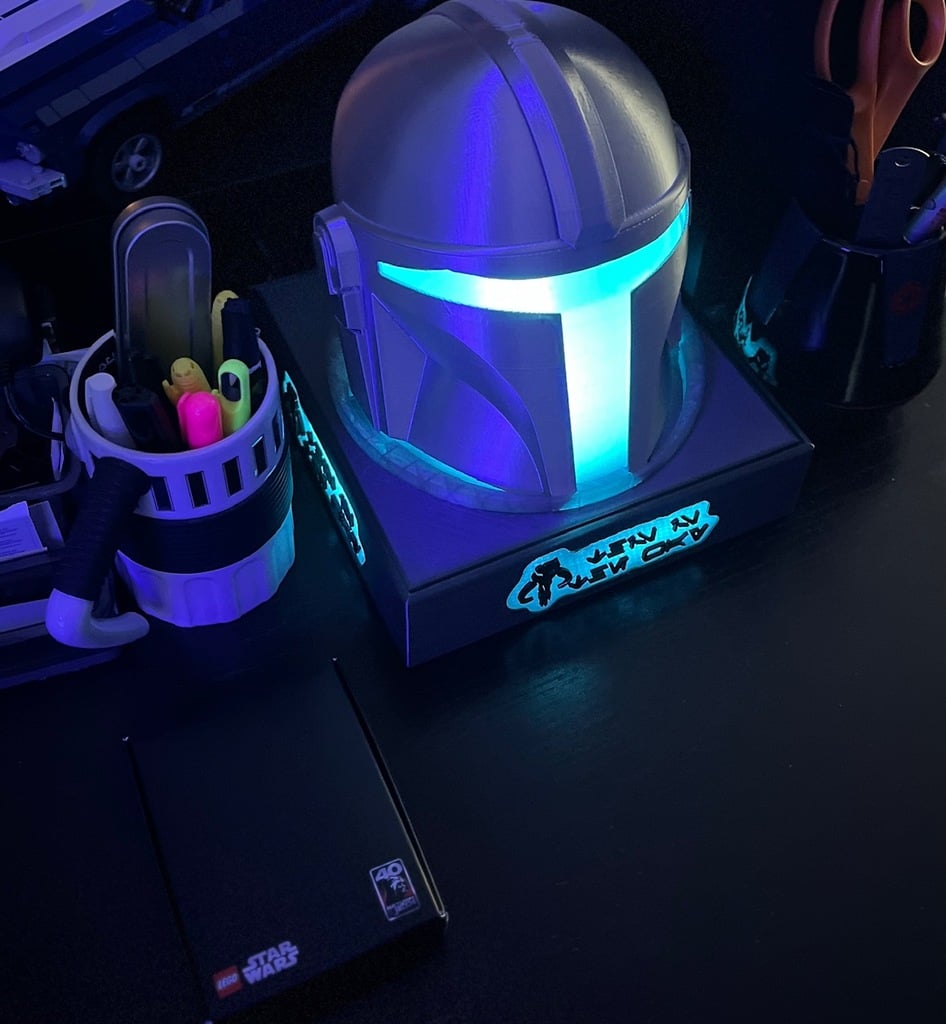 Mandalorian Helmet Display Stand 3d model