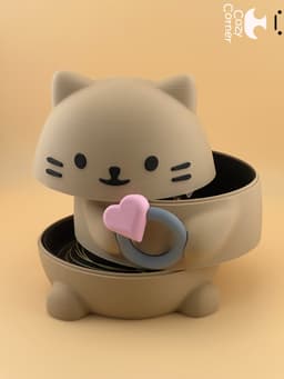 Cat jewelry box 3d model