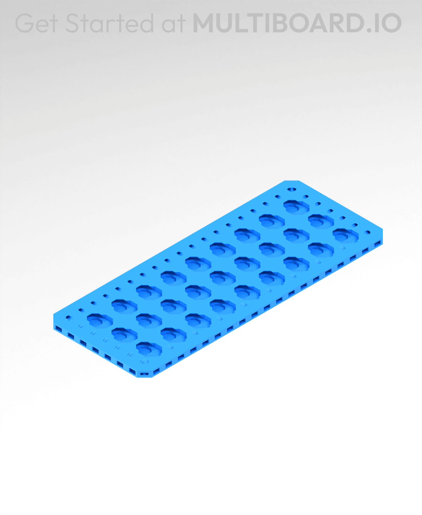 10x4 MU - Point Hole MU - MultiBoard Plate 3d model
