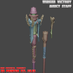 Sci-fi Mercy Winged Victory Cosplay Staff Overwatch 3d model