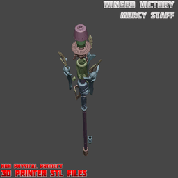 Sci-fi Mercy Winged Victory Cosplay Staff Overwatch 3d model