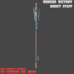 Sci-fi Mercy Winged Victory Cosplay Staff Overwatch 3d model