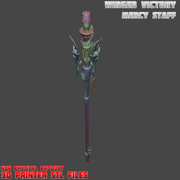 Sci-fi Mercy Winged Victory Cosplay Staff Overwatch 3d model
