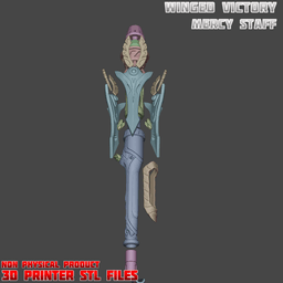 Sci-fi Mercy Winged Victory Cosplay Staff Overwatch 3d model