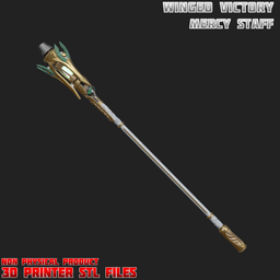 Sci-fi Mercy Winged Victory Cosplay Staff Overwatch 3d model