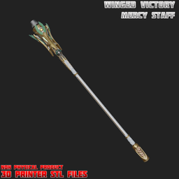 Sci-fi Mercy Winged Victory Cosplay Staff Overwatch 3d model