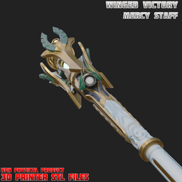 Sci-fi Mercy Winged Victory Cosplay Staff Overwatch 3d model
