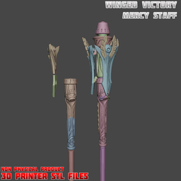 Sci-fi Mercy Winged Victory Cosplay Staff Overwatch 3d model
