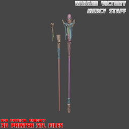 Sci-fi Mercy Winged Victory Cosplay Staff Overwatch 3d model