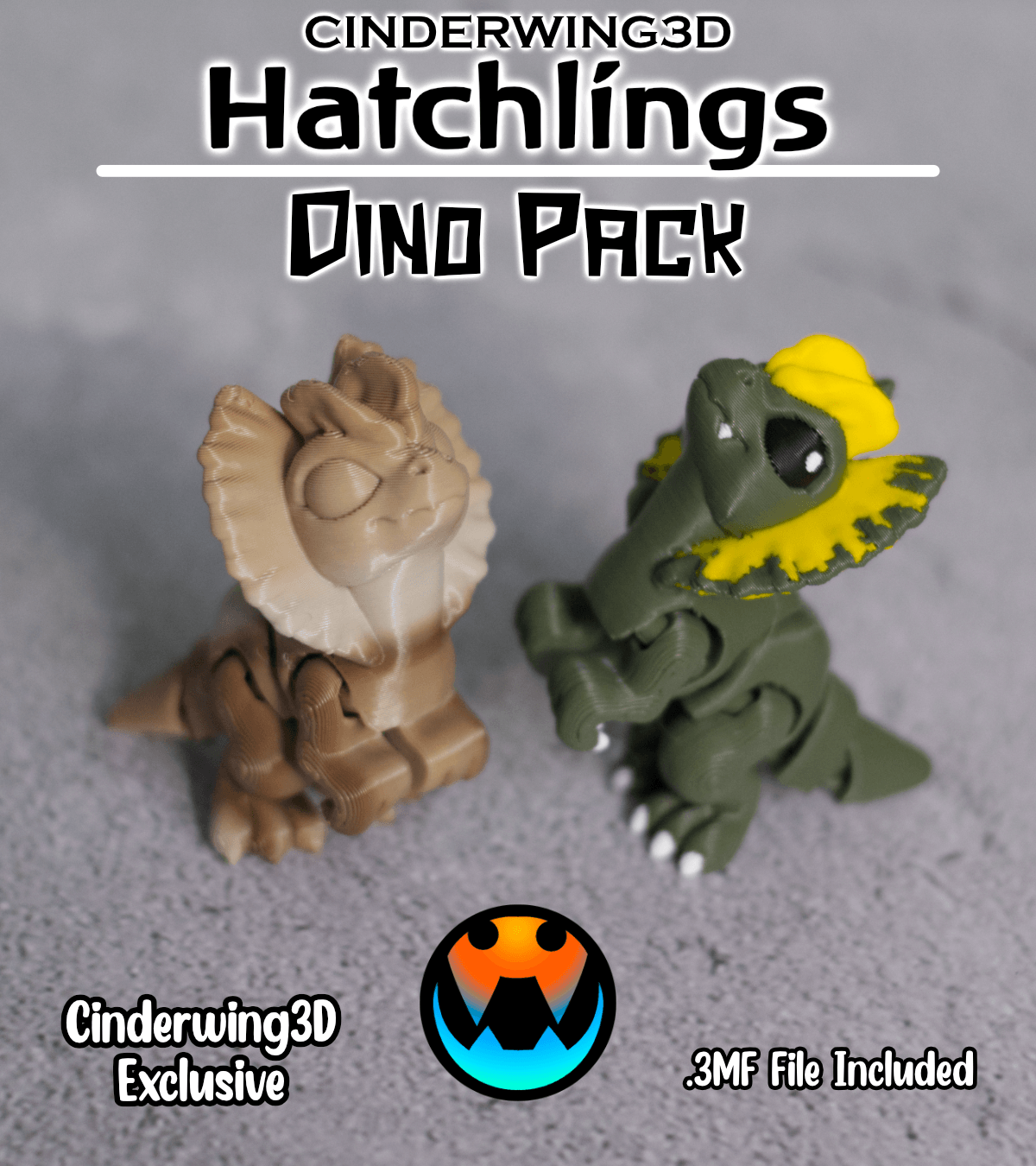 Flappy Head Dino - Hatchling 3d model