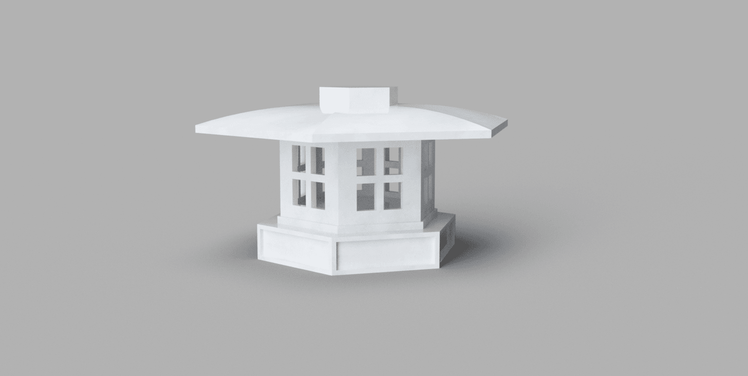 Mini Toro Lantern for Plants or Garden 3d model
