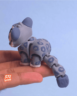 Cute articulated snow leopard - Snowii 3d model