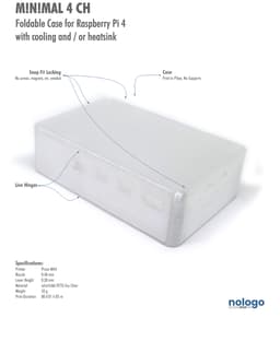 M!N!MAL 4 CH - Raspberry Pi 4 Case 3d model