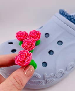 Rose Shoe Charm 3d model
