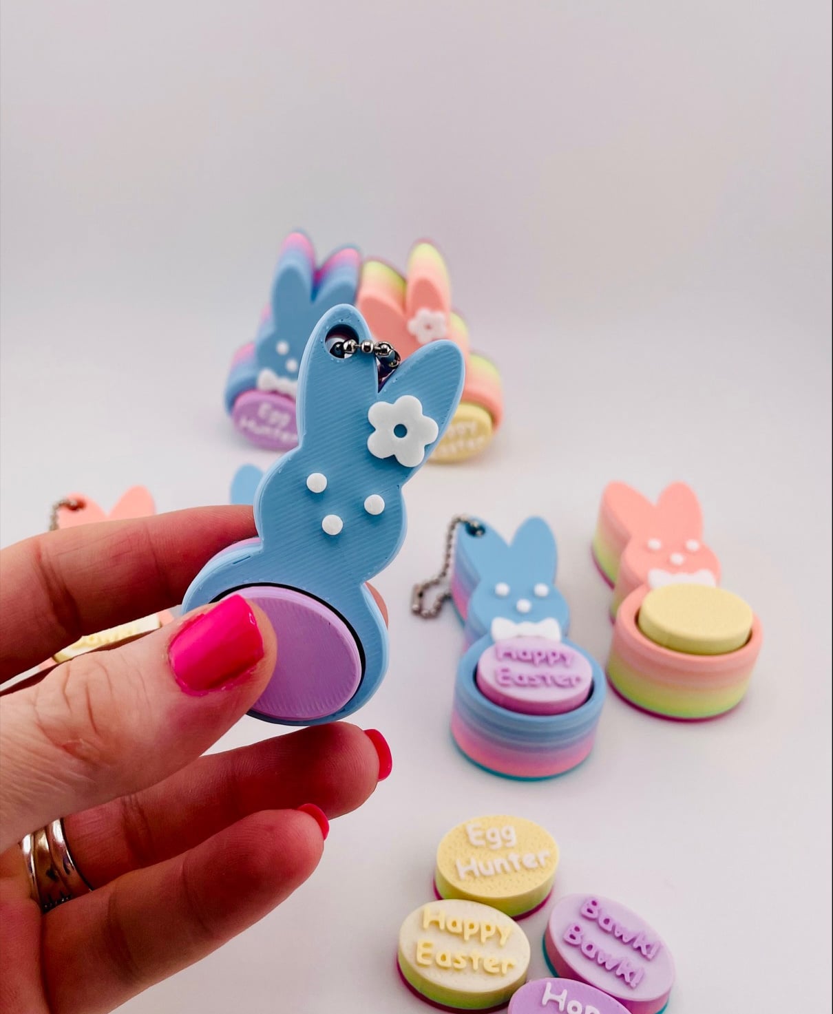 Candy Bunny Clicker Key Chain Bawk! Bawk! 3d model