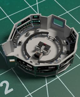 1/350 TOS The Cage Pilot Bridge Interior 3d model