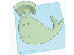 Whale Headphone Holders - wall Mounted 3d model