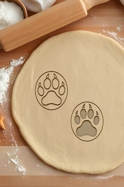 Paw Cookie Cutter, Biscuit Cutter 3d model