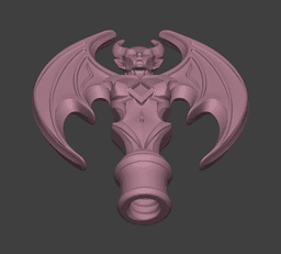 Demonesse Staff Topper (ACME Thread & Solid Versions) 3d model