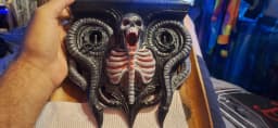 Biohorror Wall Shelf – Giger Style Display Mount 3d model