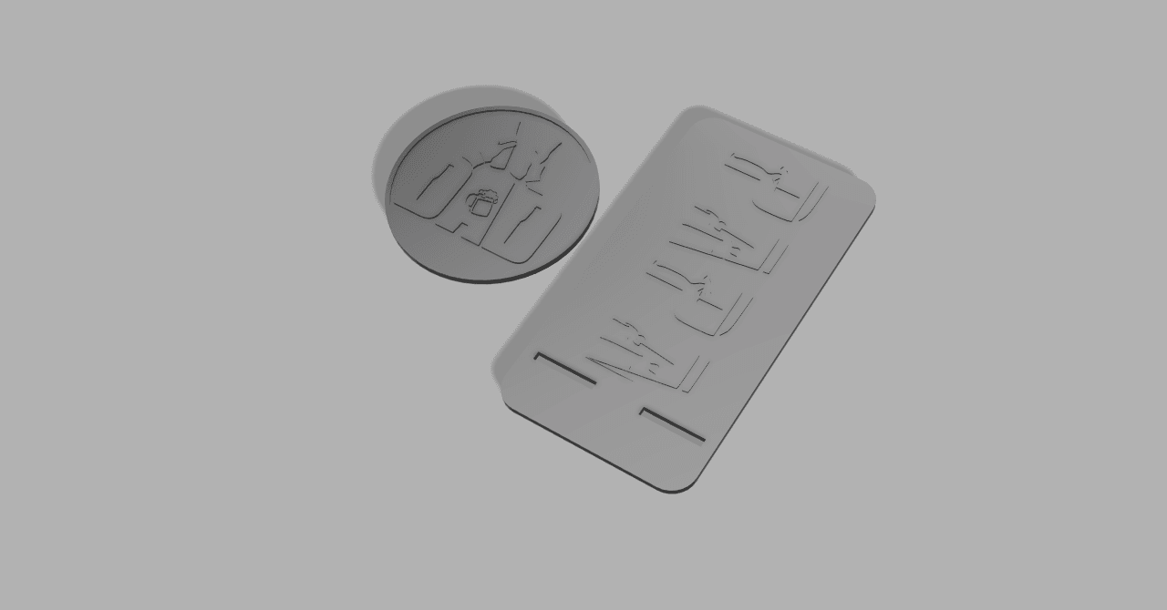 Fathers Day Set Coaster And phone Stand 3d model