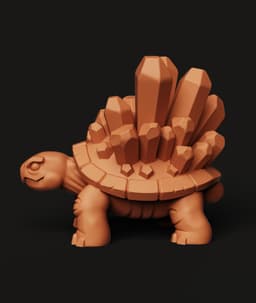 Crystal Turtle Planter | Fantasy Creature Pot | Mythical Animal Statue | Geode Garden Decor 3d model
