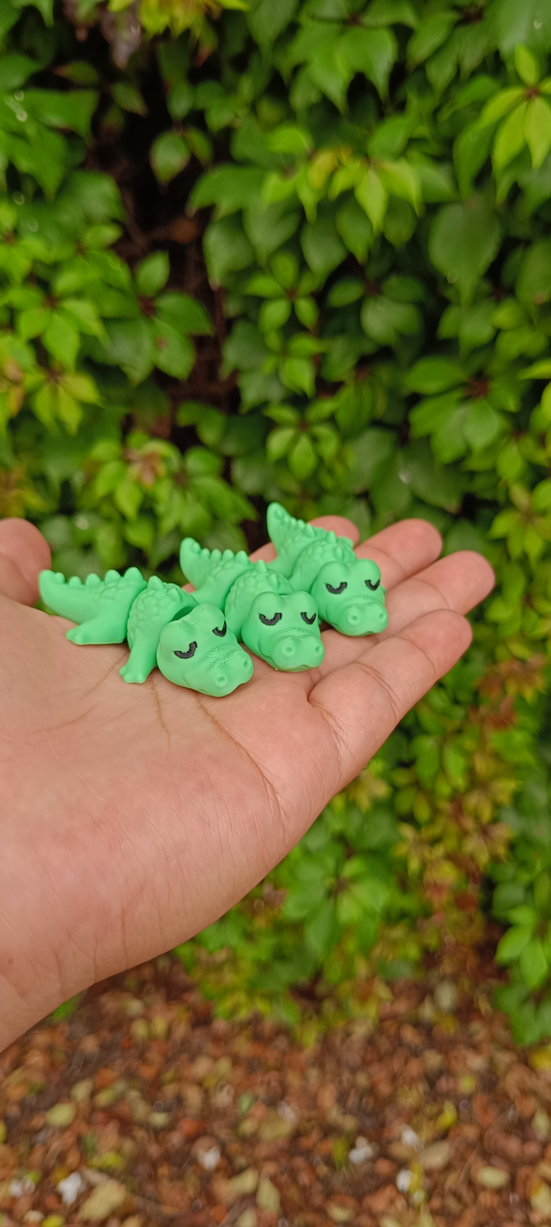 Flexi Sleepy Crocodile - Print in Place 3d model