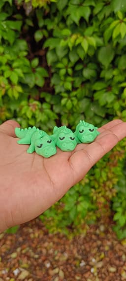 Flexi Sleepy Crocodile - Print in Place 3d model