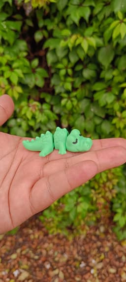 Flexi Sleepy Crocodile - Print in Place 3d model