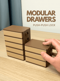 Modular Drawer System | Push-Push Lock 3d model