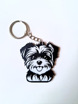 Morkie keychain 3d model
