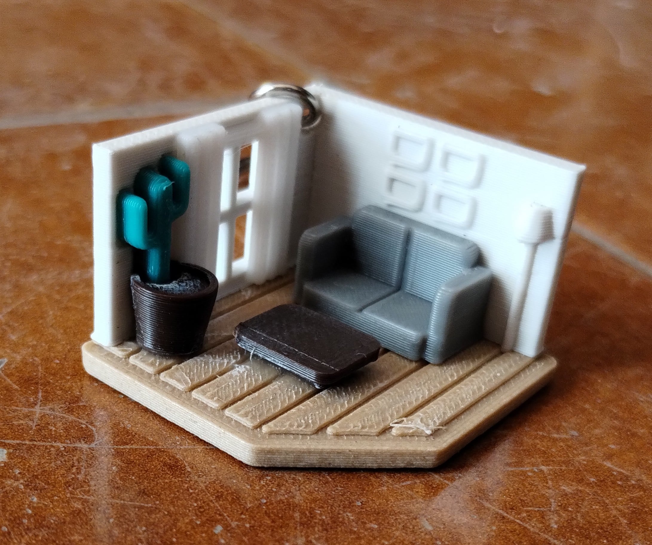 Living Room Keychain - No Multicolor System 3d model