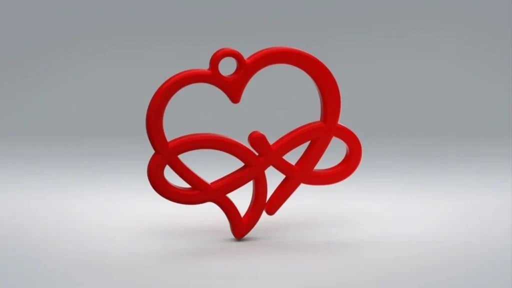 Infinity Love Pendant 3d model