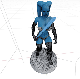 Dark Side Warrior Woman v2 3d model