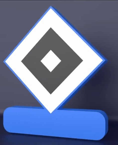 Hamburger SV - LED strip compatible 3d model
