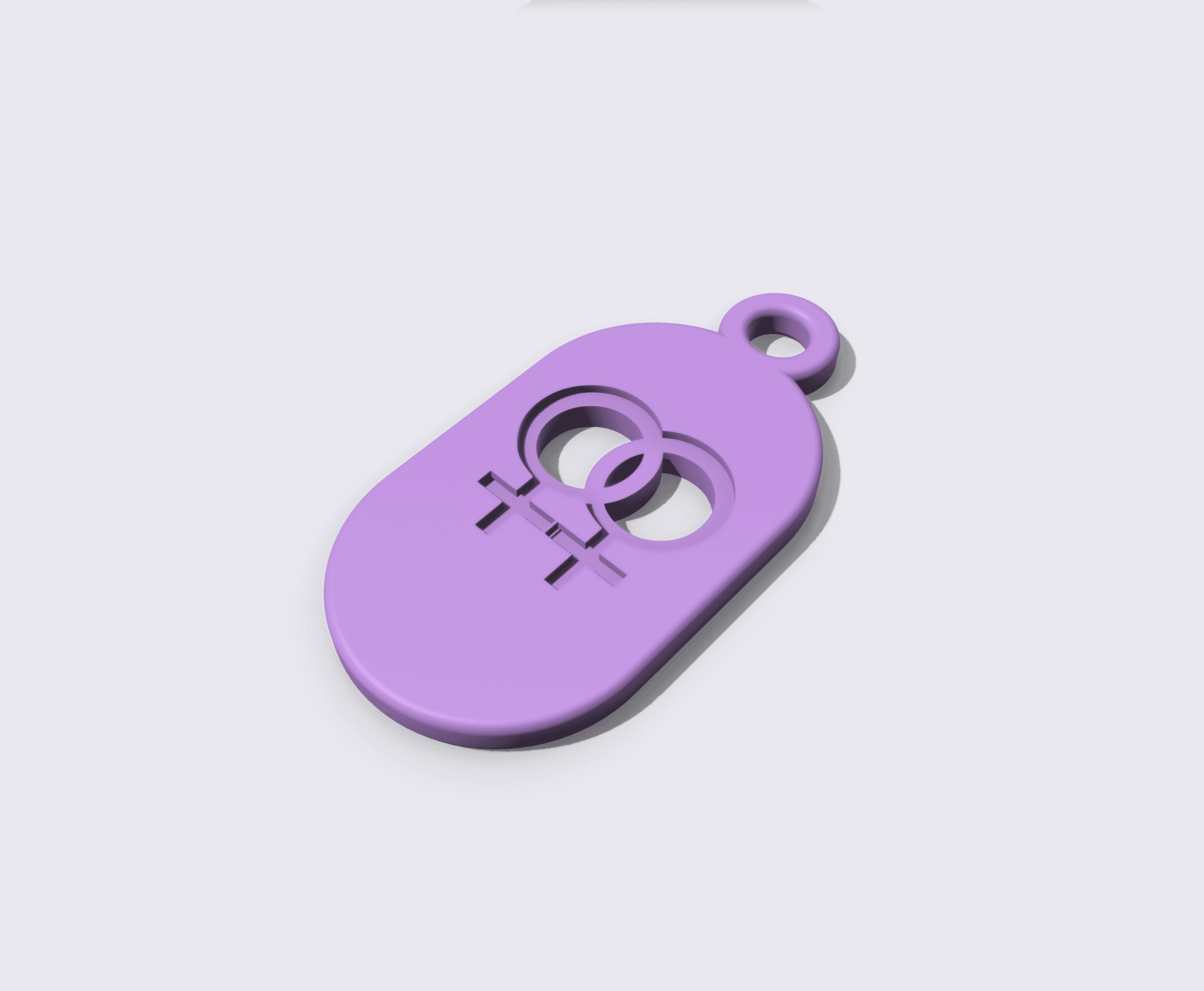 Key Fob - Double Female 3d model