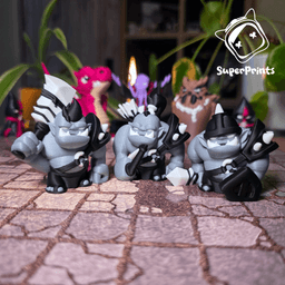 Orcs - Easy Multicolor FDM RPG Minis (No supports) 3d model